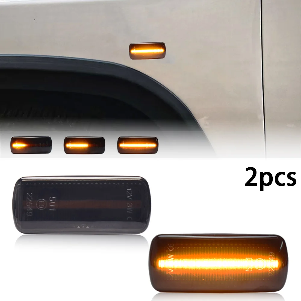 2Pcs Amber Turn Signal Light Dynamic LED Side Marker Lamp For Jeep compass Grand Cherokee Chrysler 200 300C Dodge Avenger Lancia