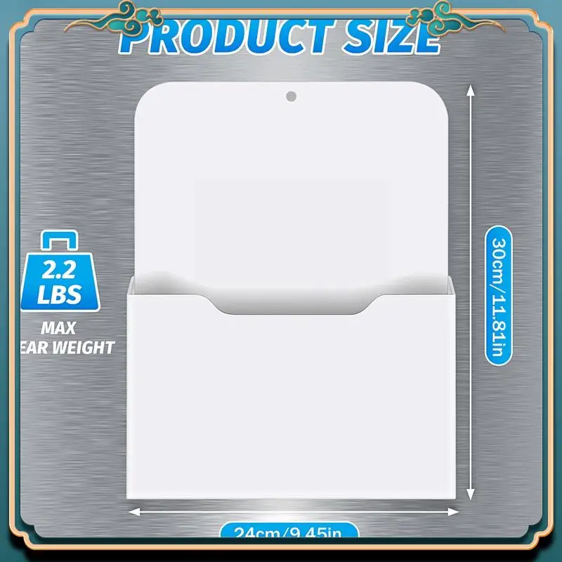 ABJG-2 Pack Magnetic File Holder - Paper Holder, Pocket Organizer,Hanging Wall File Organizer Office Supplies Storage, Magazine