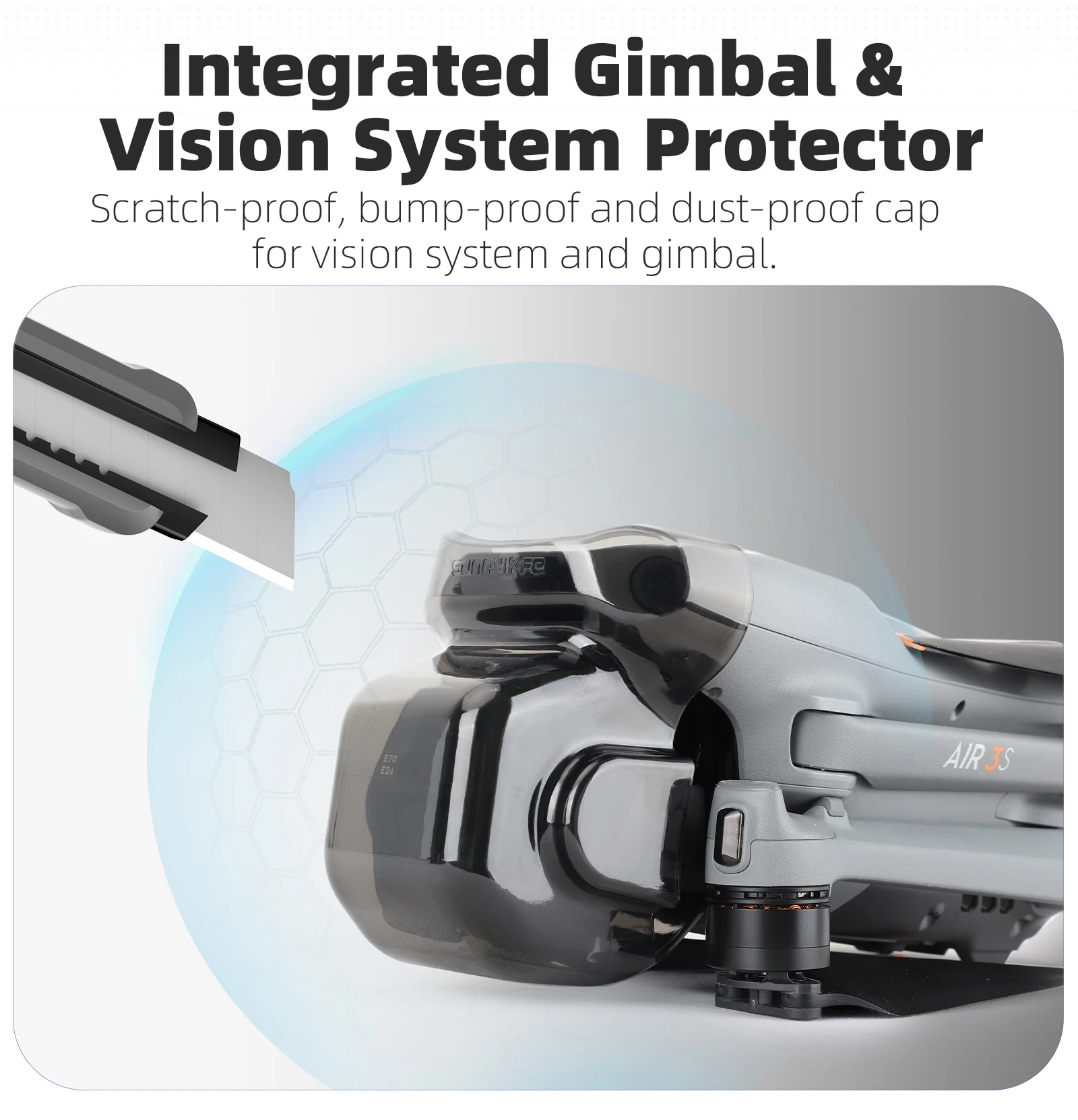 For DJI AIR 3S lens cap gimbal sensor all-in-one protective cover case anti-knock portable accessories