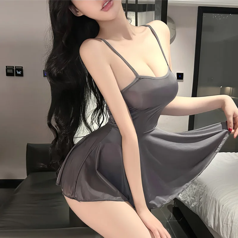 حار مثير شير فستان قصير المرأة مثير الملابس الداخلية الرومانسية مفتوحة المنشعب ارتداءها المثيرة Bodycon الملابس الداخلية الاباحية وتتسابق مثير مجموعة