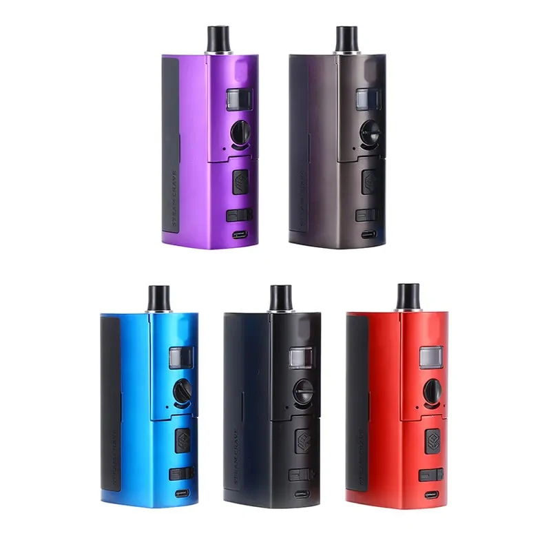 Original Steam Crave Meson Aio Kit 100W Box Mod Vape 5ML Meson Boro Tank Support 21700/18650/20700 Battery MTL RDL DTL Vape Kit