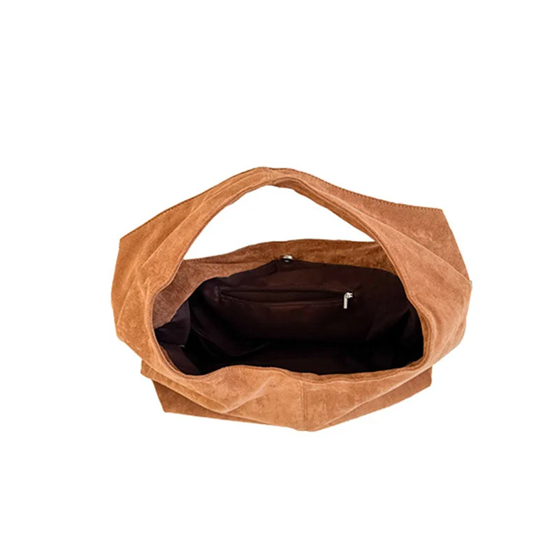 New retro trends Fall faux suede women's tote bag casual simple design neutral minimalist style sle commuter large shopper walle