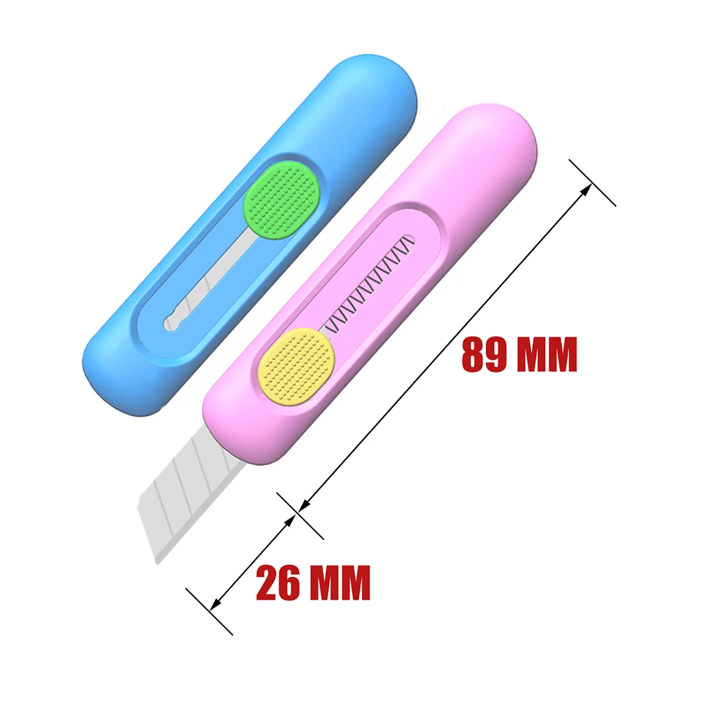 قواطع صندوق الأدوات المساعدة القابلة للطي ، فاتّاح الحروف ، الارتداد التلقائي ، كرتون حاد ، قاطع ورق مقوى ، سكين حلاقة