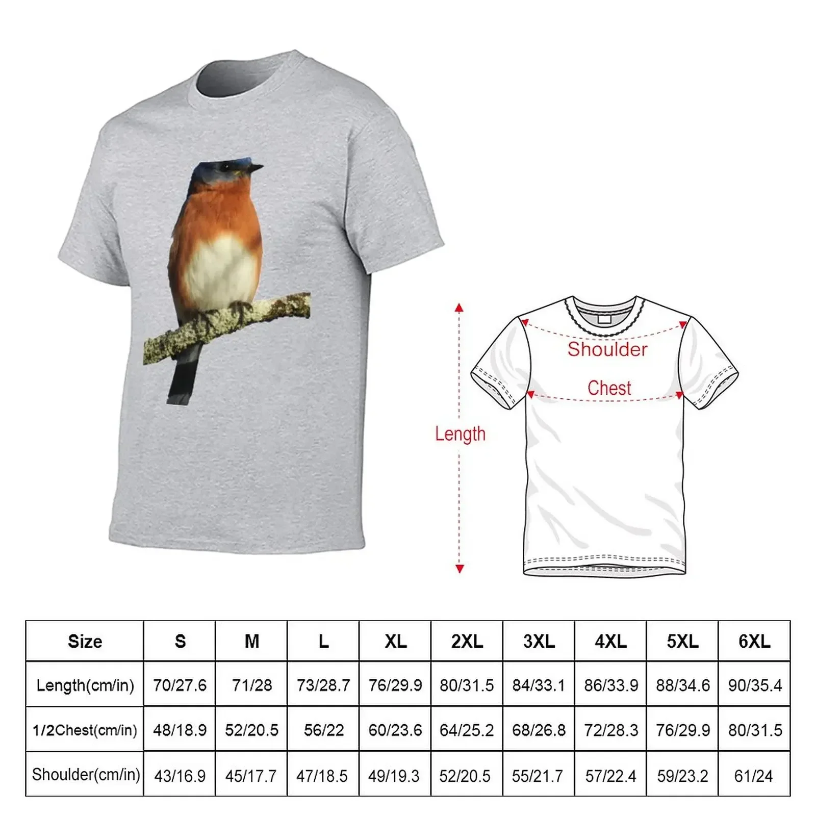 Eastern Bluebird T-Shirt boys whites summer clothes men workout shirt