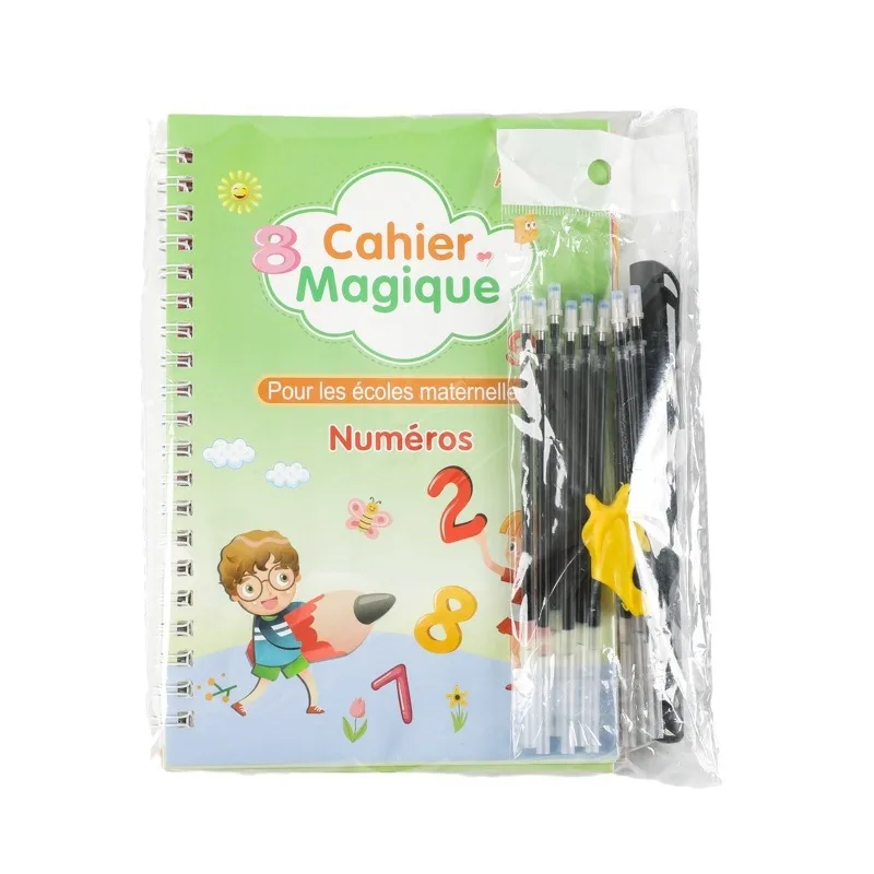 

Magic Copybook for Children Reusable Letters Drawing Math Writing Calligraphy Practice French