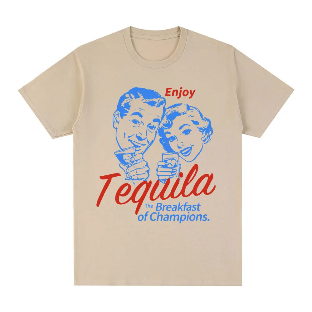 Enjoy Tequila Retro Graphic T Shirt Men Women Cute Funny Alcohol Drinking T-Shirts Vintage Fashion T Shirts Tops Unisex Clothing