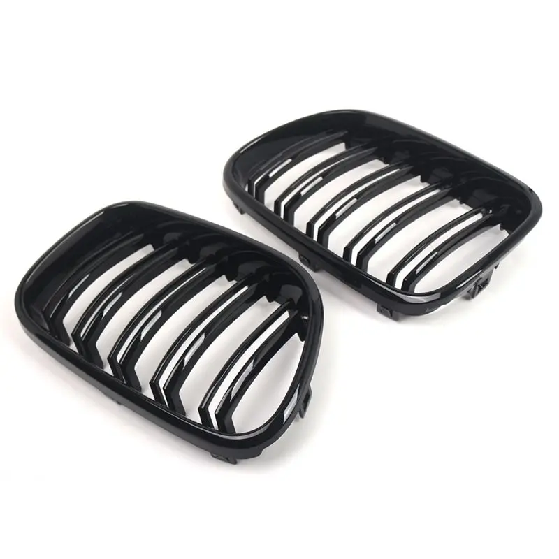 

AEF3-For BMW X3 F25 2010-2013 Front Bumper Kidney Racing Grille Hood Sport Double Slats Grill Cover 51117237422 51117237421