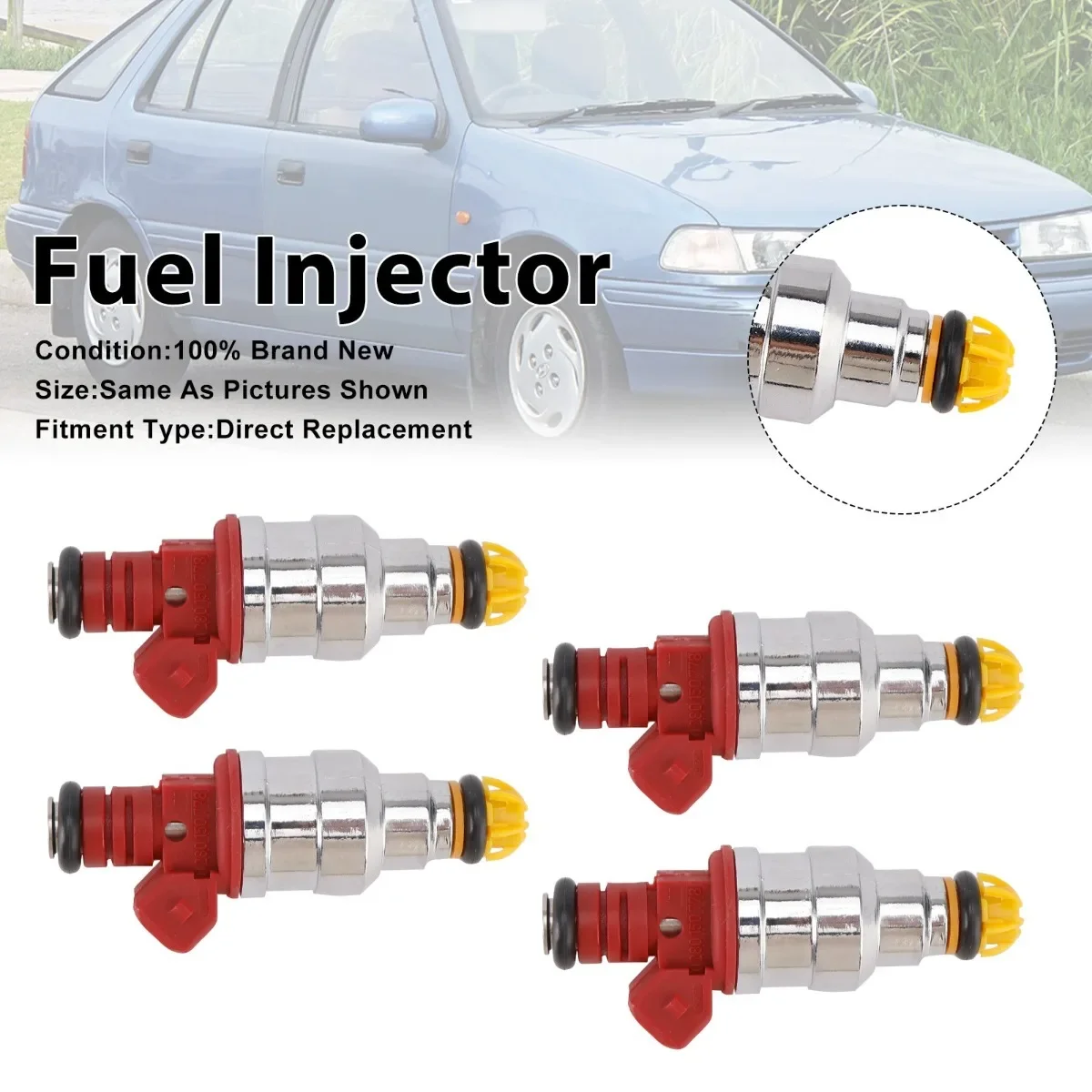 For Hyundai Excel 1990-1994 Scoupe 1991-1992 0280150788 Car Fuel Injector Replacement Accessories 4Pcs Set