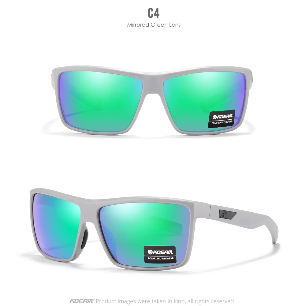 KDEAM Marke Neue Kratzfeste Sonnenbrille männer Fahren Polarisierte Quadratische Gläser mit Federscharniere Angeln Sonnenbrille UV400 – Detail 16