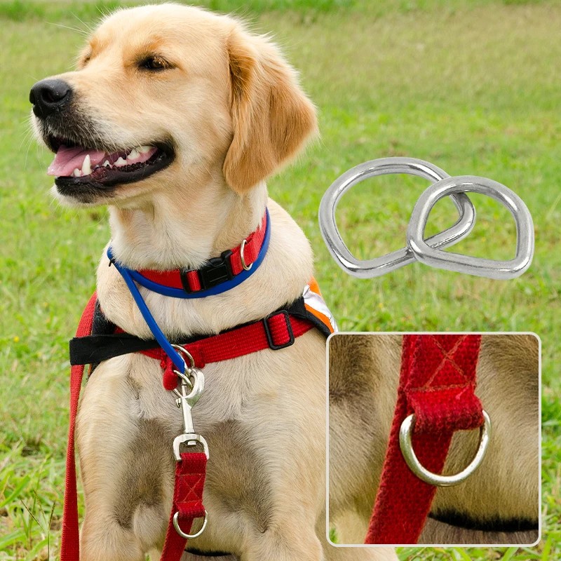 

5/10Pcs 304 Stainless Steel D Ring Metal Buckles Shoulder Bag Strap Connector Pet Collar Webbing Straps Loop Buckle Accessories