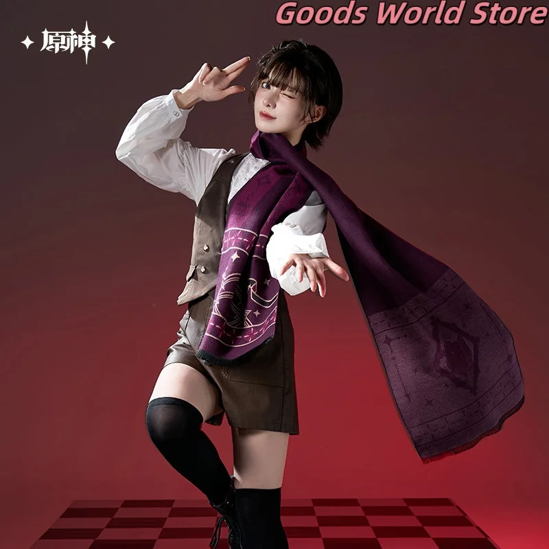 

Оригинальный шарф Lynette Lyney, официальный товар, игра Genshin Impact, карнавальный костюм, аниме, подарок на Хэллоуин
