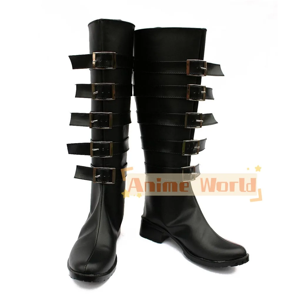 Alice Madness Returns Cosplay Schuhe für Erwachsene Damen Herren Halloween Weihnachtsfeier Schwarze PU-Lederstiefel