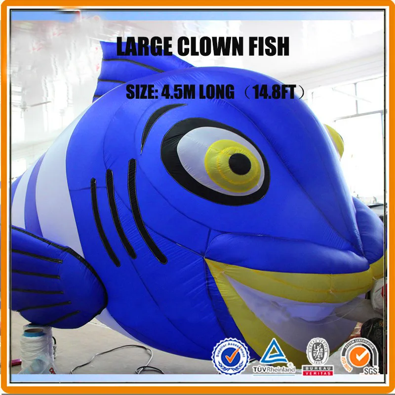 free shipping 3d clown fish kite outdoor toys peonza madera camp fire gazing parapente profesional gel blasters kite 3d flying