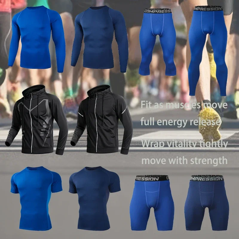 

Модный облегающий спортивный комплект для бега из 10 предметов, уникальная ткань, удобный и мягкий.