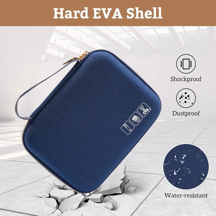 Custodia da viaggio durevole per tagliacapelli e tagliacapelli: borsa portaoggetti portatile per kit di toelettatura con scomparti regolabili