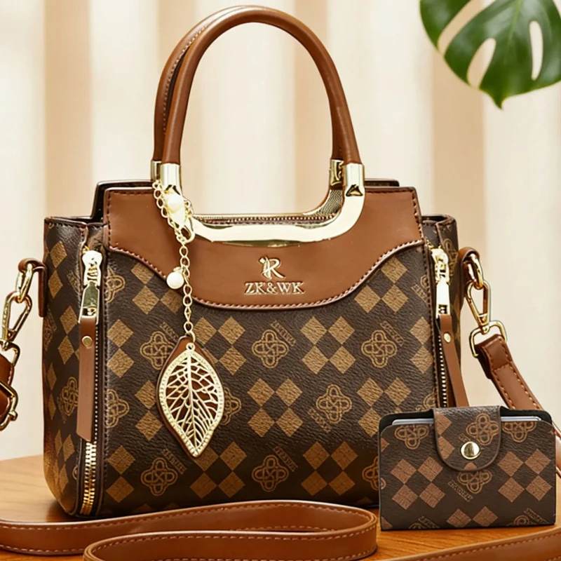 Women's Letter Print Messenger Bag Set, Commuter Handbag, Shoulder Crossbody Bag, Mother's Day Gift, Birthday Present