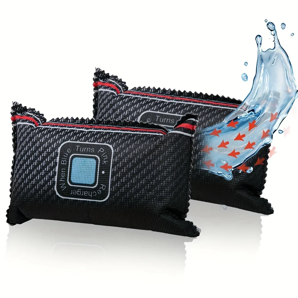1 Piece/2-Piece Set of Reusable Car Dehumidifier Bags, Suitable for Dehumidifying Windshields and Interior Surfaces, Moisture Absorption and Humidity Control, Leak-Proof Desiccant Bags