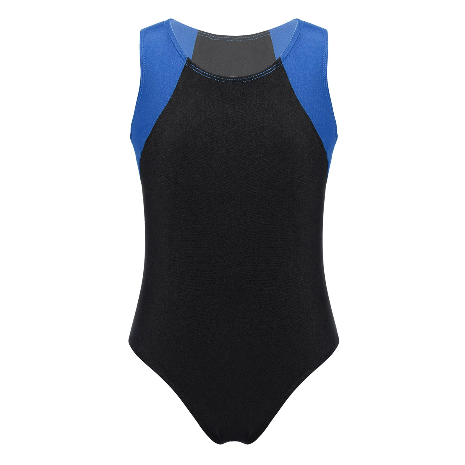 Kids Boys Sleeveless Yoga Bodysuit Gymnastics Leotard Jumpsuit Quickly Dry Stretchy Training Gym Leotards Bodysuits with Shorts