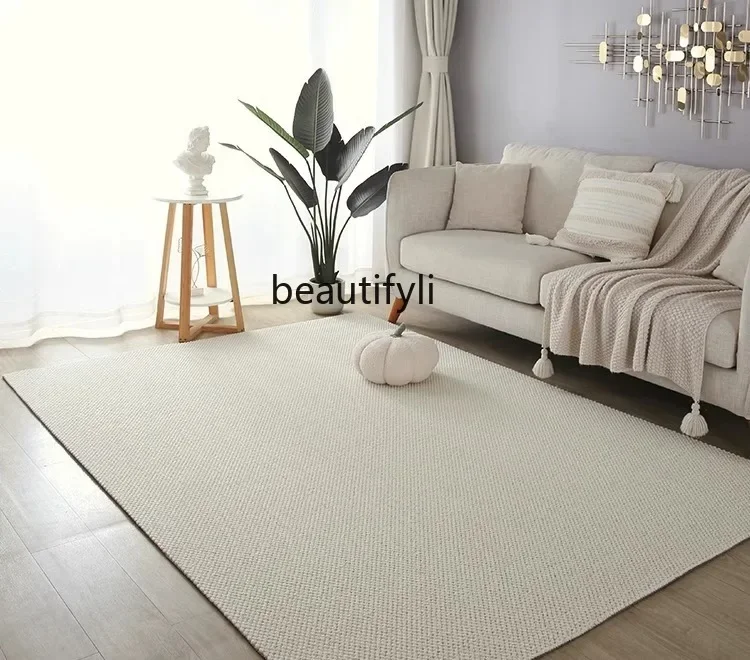 Italy imported wool can be customized carpet living room sofa bedroom coffee table mat light luxury solid color thickened