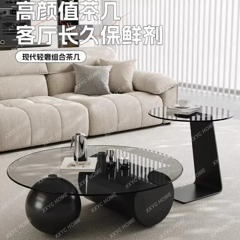 XXLiving room household light luxury high sense art creative tea table combination