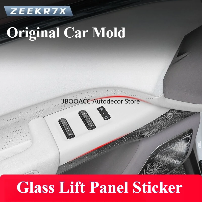

For Geely Zeekr 7X Car Door Window Switch Protection Sticker Button Sticker Interior Decoration Anti-scratch Car Accessories