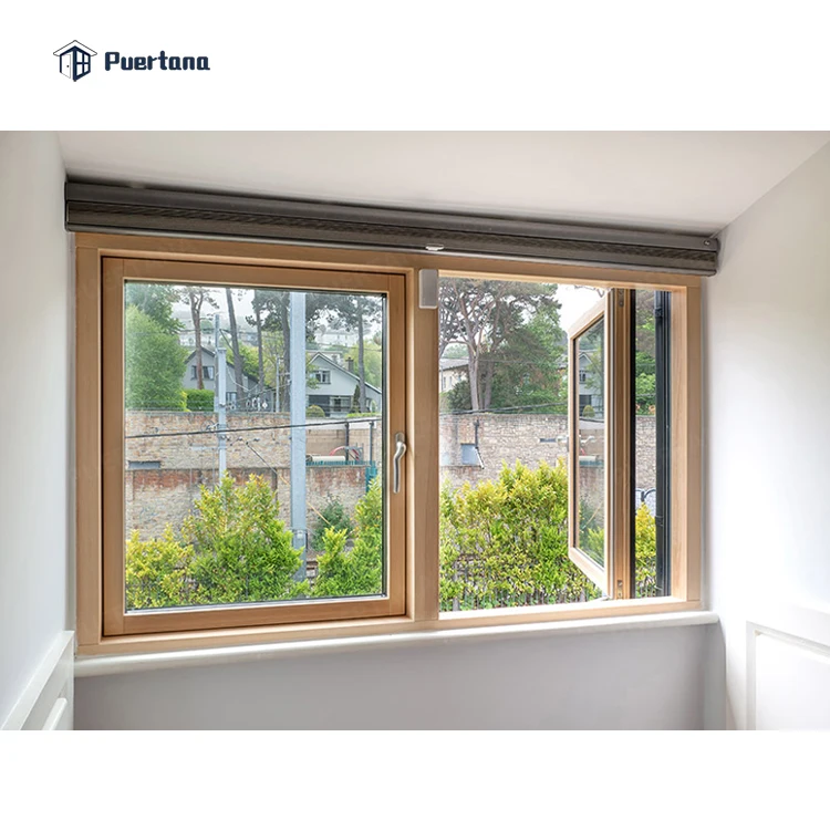 Wood Aluminum Passive House Windows and Doors for Home Residential Clad Wood Window