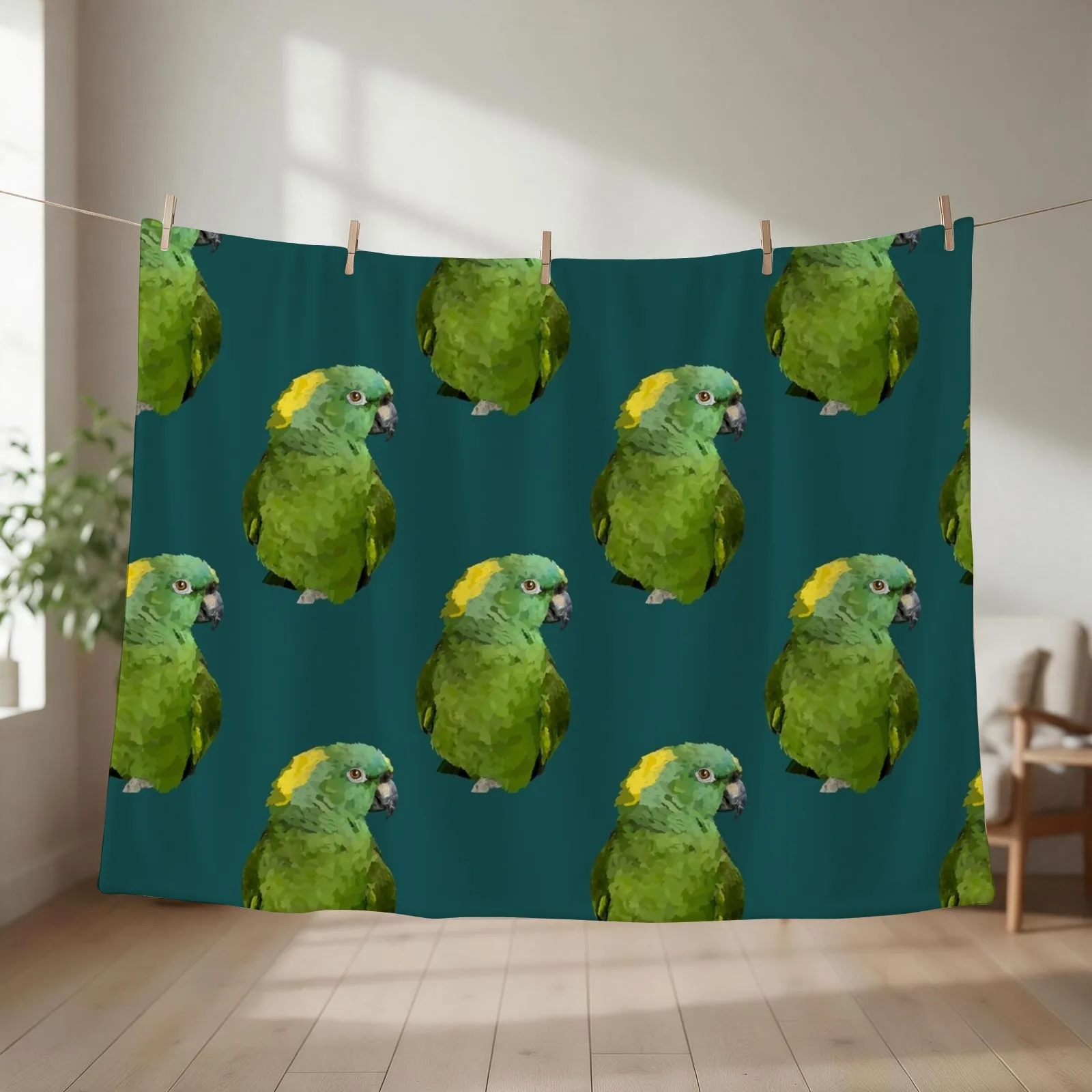 Yellow-Naped Amazon Throw Blanket Sleeping Bag Single For Sofa Thin Travel Blankets