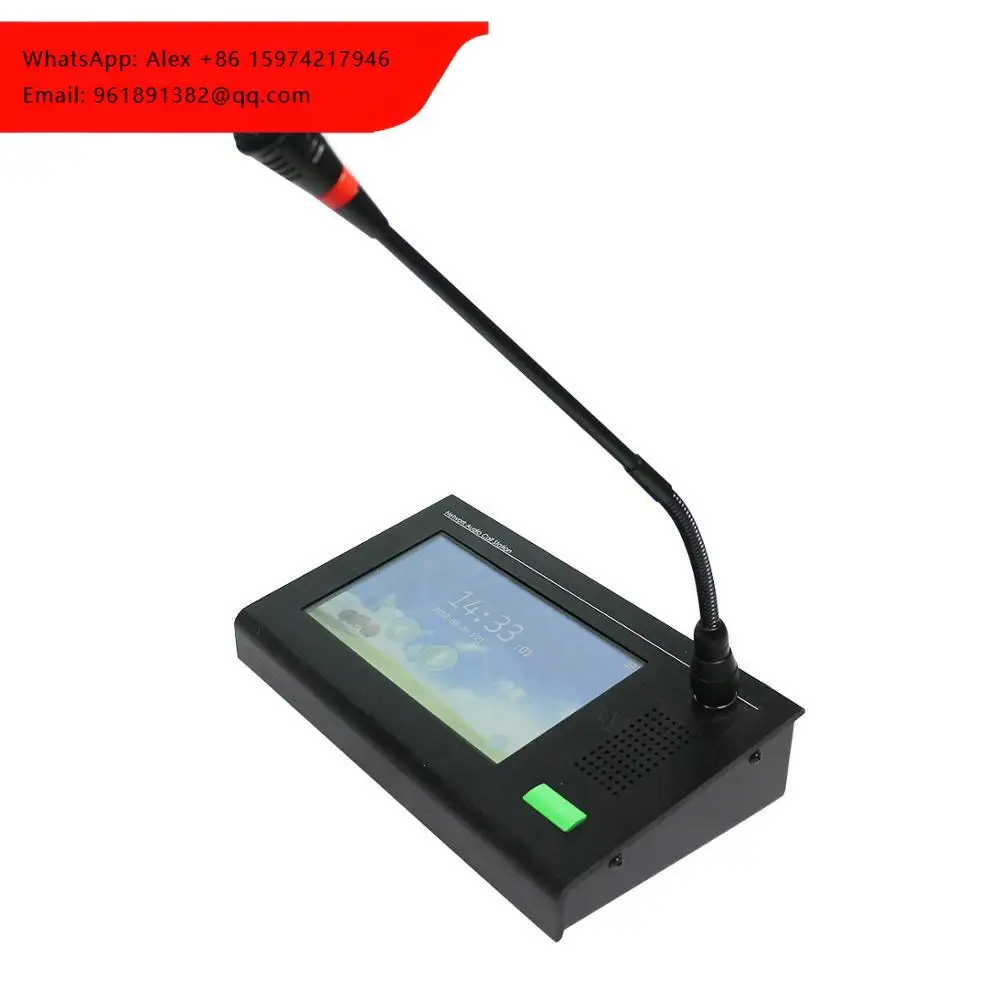 IPM-30 PA System IP Call Station Network Touch Screen Paging Microphone With Built-in Speaker For Monitoring And Intercom