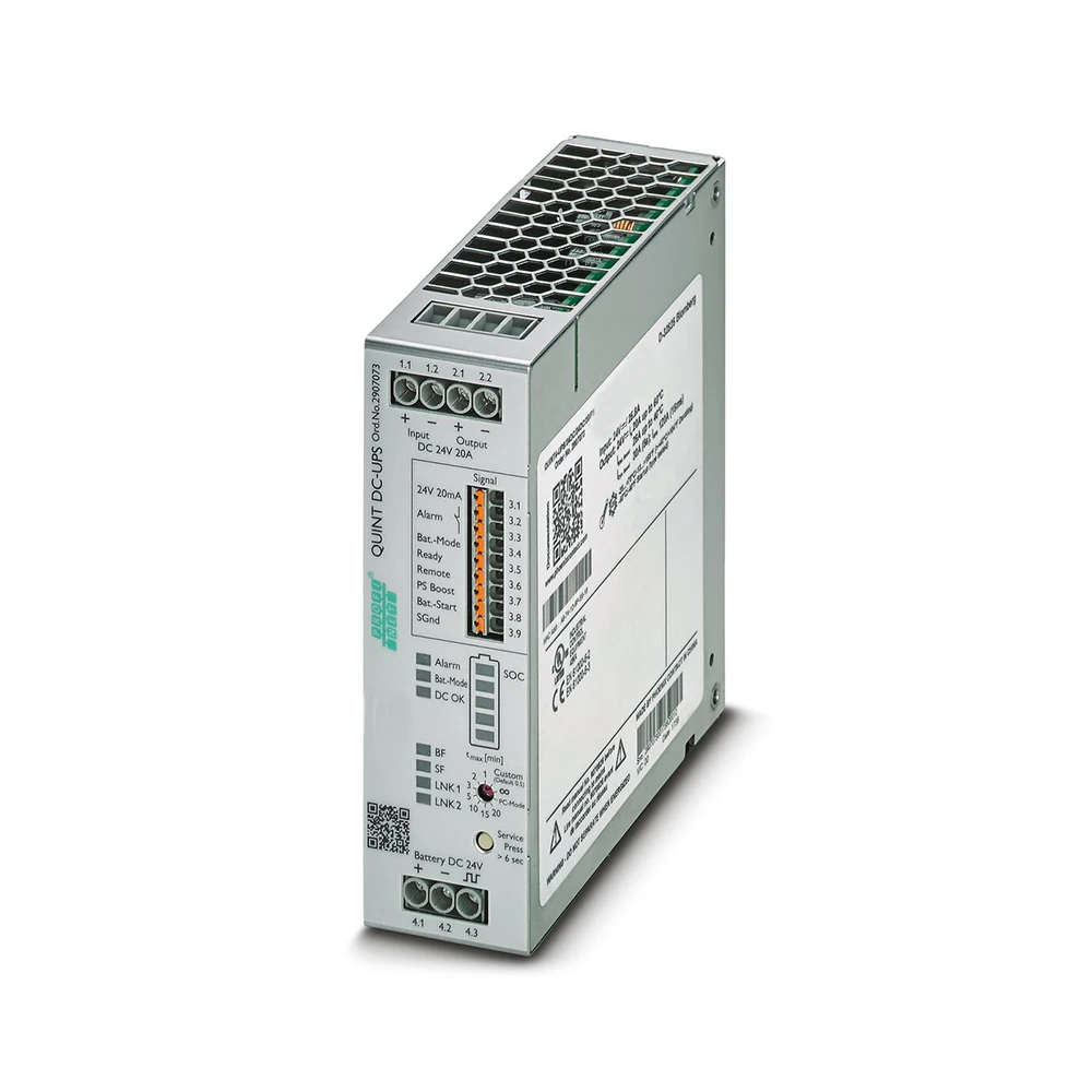 

2907073 QUINT4-UPS/24DC/24DC/20/PN UPS 24VDC/20A RJ45 источник бесперебойного питания