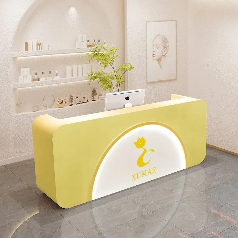 Simple modern education and training institution Bar counter Kindergarten paint front desk Clothing store Maternal and infant