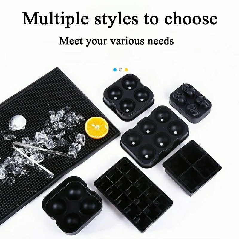 

New 8/15 Grid Silicone Ice Cube Mold Big Tray Mold Ice Cube Maker Non-toxic Durable Bar Pub Wine Ice Blocks Maker Tools
