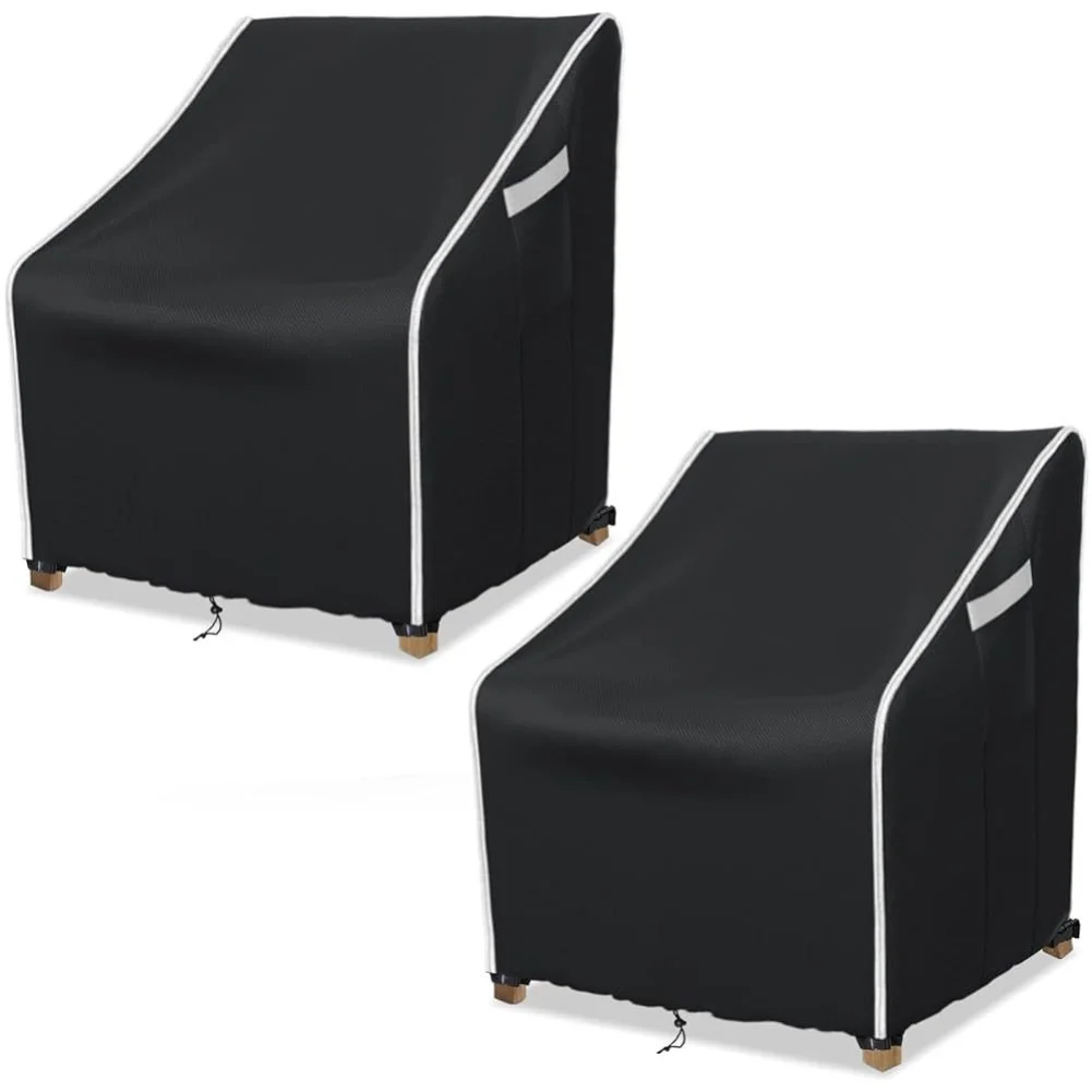 

2Pcs Outdoor Swivel Lounge Chair Cover 210D Oxford Waterproof Patio Chair Covers Oxford Fabric Outdoor Lounge Chair Protector