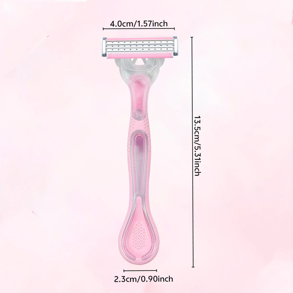 3-Blade Women's Disposable Razor 10 Pack, Smooth Safety Shaver for Sensitive Skin, Easy Clean & Gentle Shave