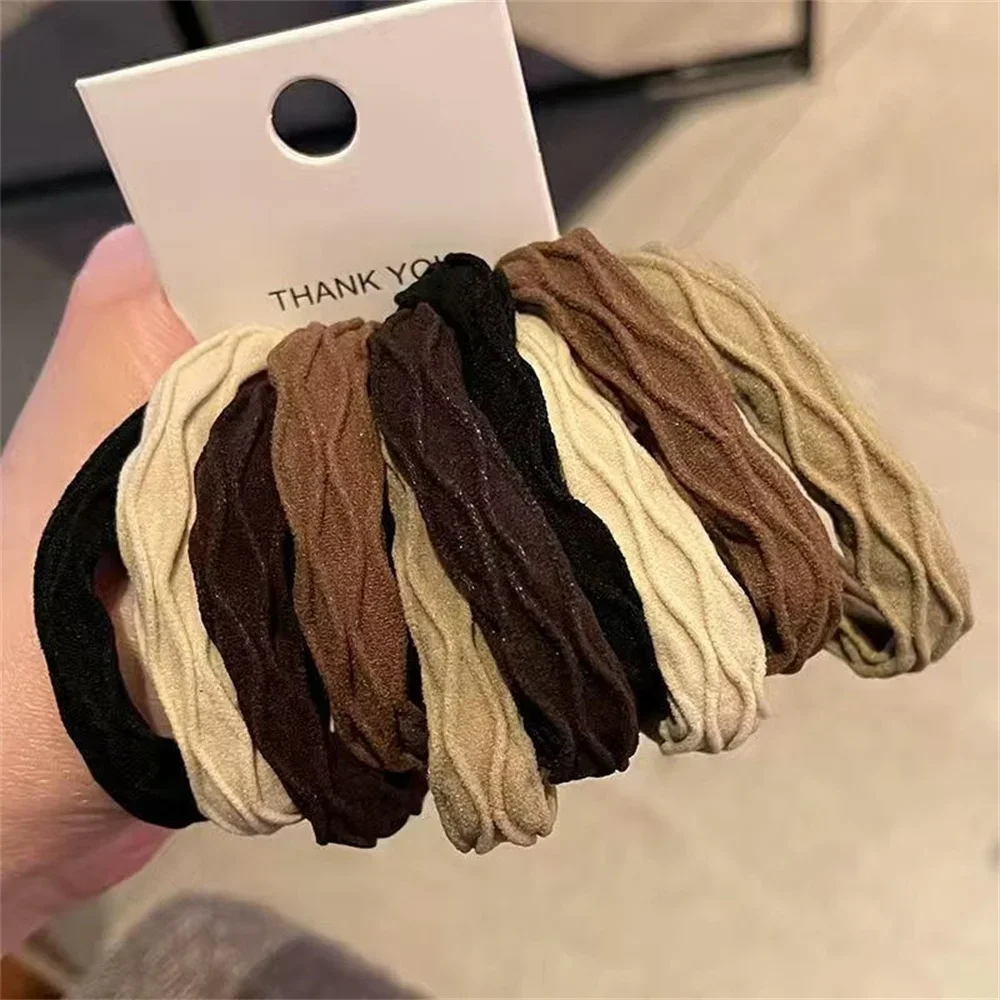 

10PCS/Set Fashion Korean Elastic Hair Bands For Women's High Elastic Hair Circle Hair Rope Accessories Headwear Headdress