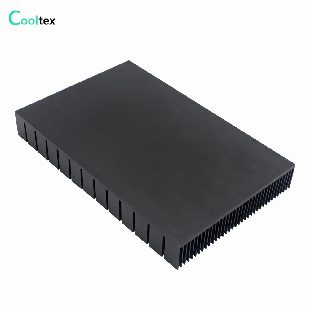 Zwart Aluminium Koellichaam 178X115.5X23.6Mm Diy Koellichaam Koeler Radiator Voor Chip Led Elektronische Warmteafvoer Koeling