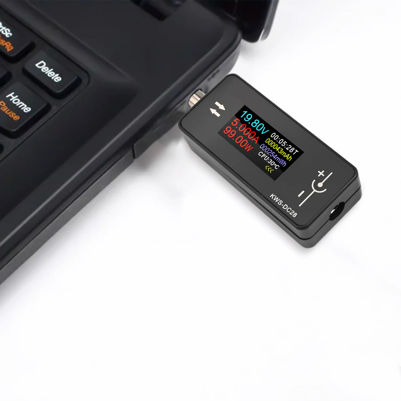 Diagnostica per dispositivi elettrici Display TFT da 0,96 Misurazione corrente da 0 a 12A Misuratore di tensione corrente Aggiornamento chip intelligente