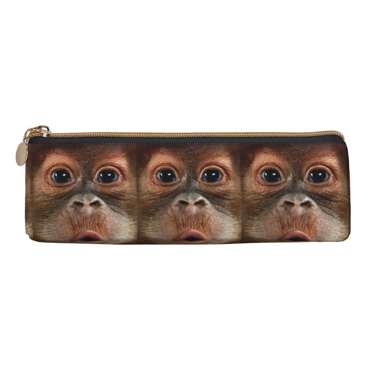 

Big Face Baby Orangutan Monkey Pencil Case Pencil Pouch Stationery Supplies Large Storage Pen Box Pencil Bag for Studen School