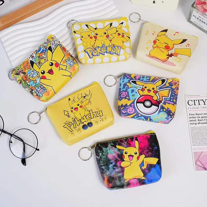 18pcs/lot Cartoon Pokemon Pencil Case Cute Pencil Box Coin Purse Stationery Pen Bag School Supplies
