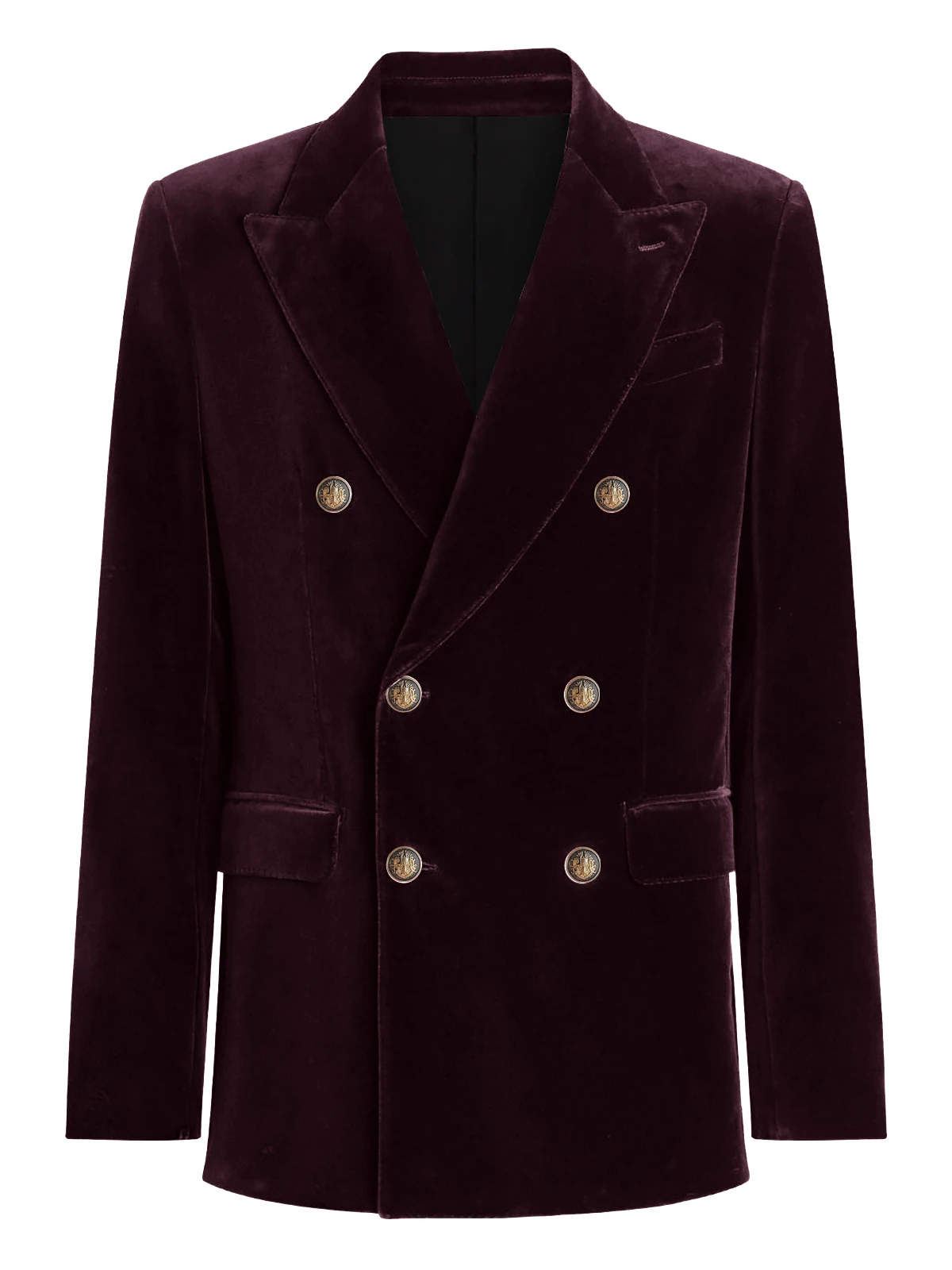 남성용 버건디 벨벳 더블 브레스티드 디너 재킷 우아한 캐주얼 슬림핏 수트 코트 2026 신상