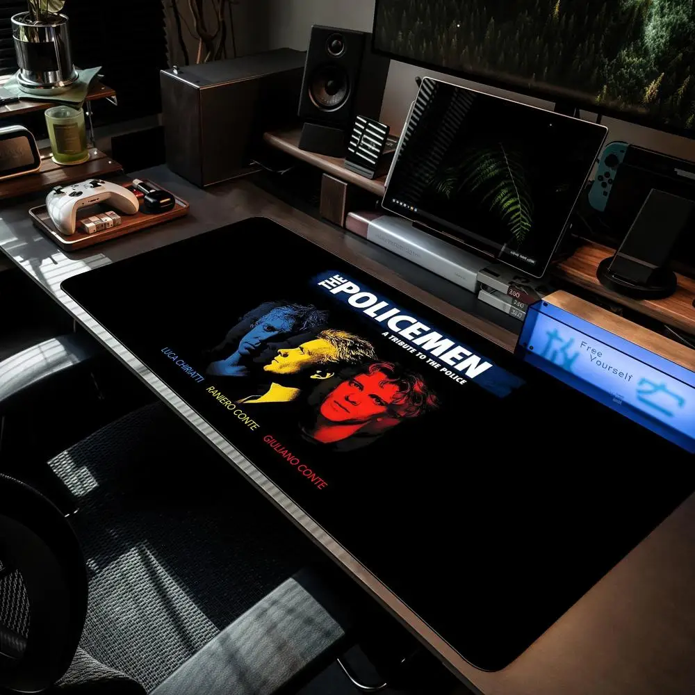 The P-Police Band Mouse Pad XXL Computer Accessories Large Keyboard Laptop Table Pad The New Product Gamer Gaming