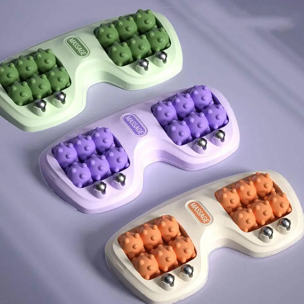 

Dual Foot Massage Roller Bead Roller Massager Acupoint Stimulation Tool Home Foot Therapy For Tired Feet Relaxation K9R0