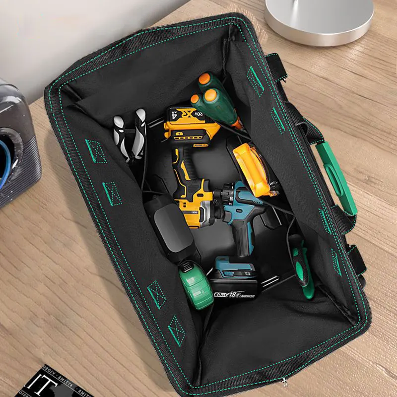 2023 Upgrade Tool Bag 13/16/18/20 in Electrician Bag 1680D Oxford Waterproof Wear-Resistant Strong Tool Storage Toolkit tool box