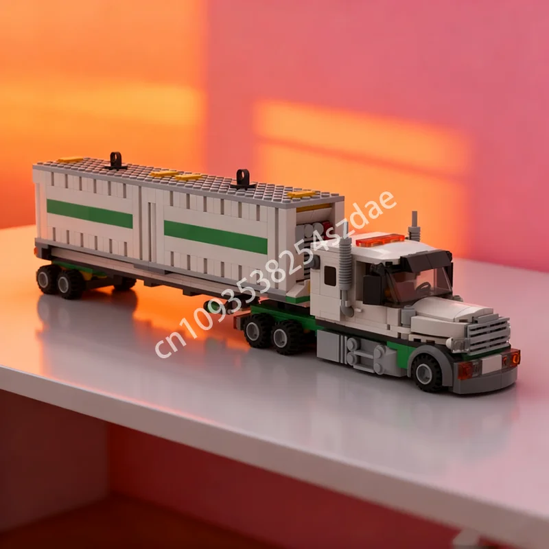 

487 шт. MOC воздушный грузовик-контейнер город аэропортованная модель строительные блоки игрушки идея Рождественский подарок образование кирпич дети день рождения