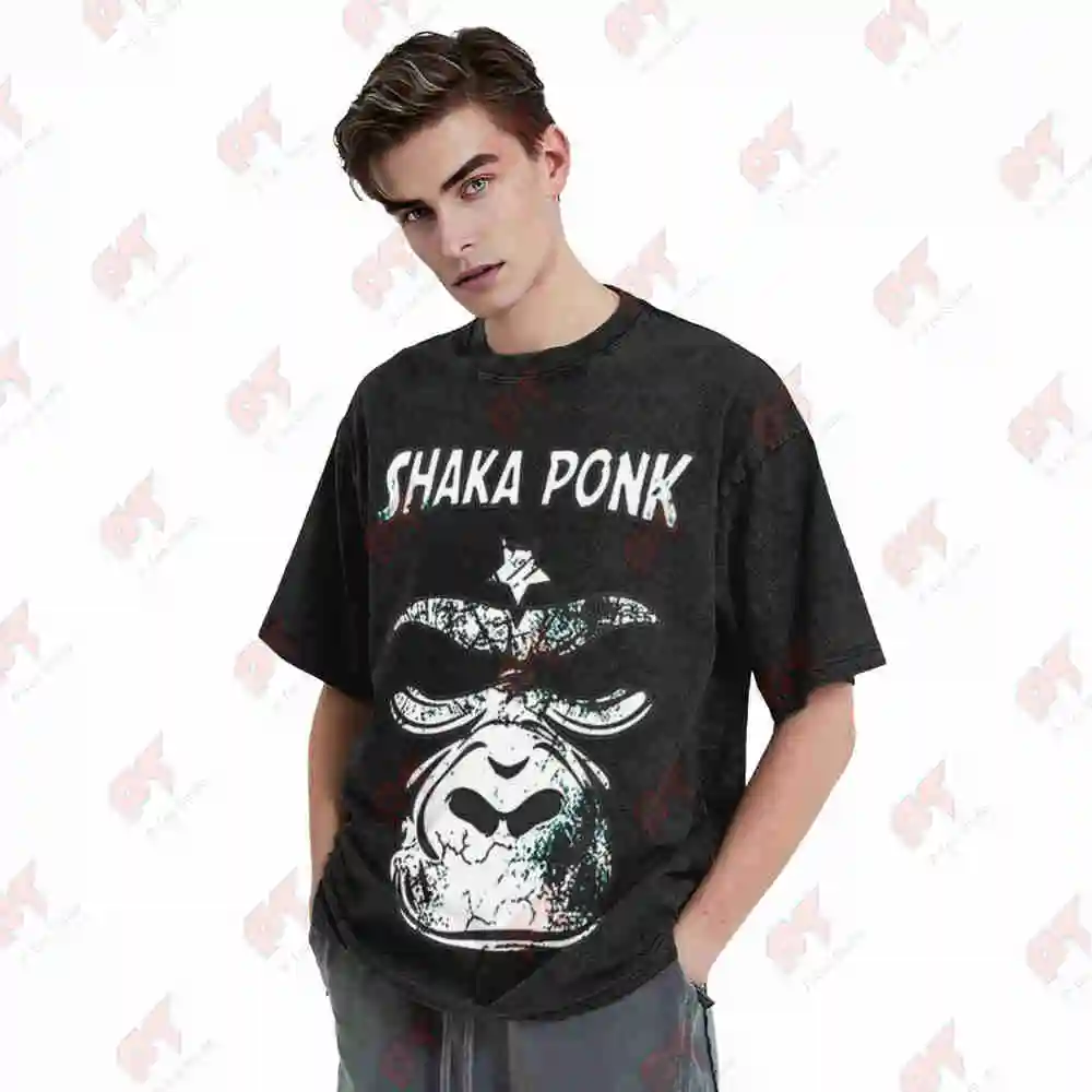 Shaka Ponk Skull Money Bag Vintage Washed Tee Pure Cotton T-Shirt - view 3