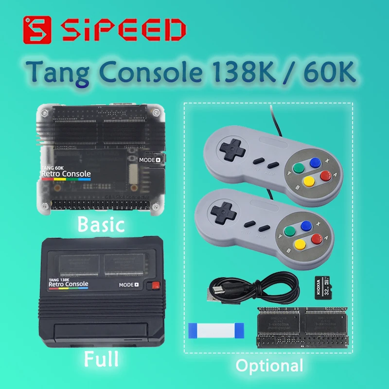 

Sipeed Tang Console 138K / 60K Retro Game Console, HDMI, Dual PMOD, GOWIN FPGA High-Perf Compact, RaspberryPi 5 PCIe HAT