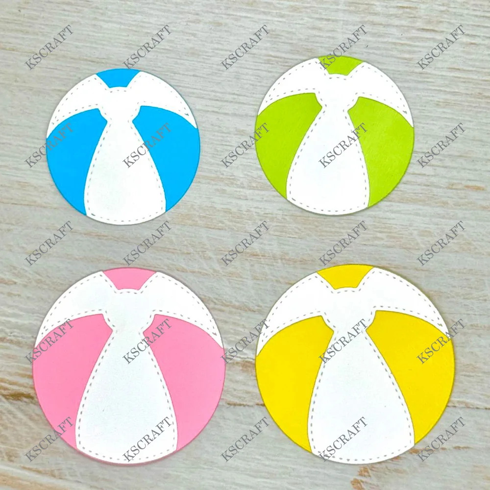 KSCRAFT Beach Ball Shaker Cutting Dies Stencils for DIY Scrapbooking Decorative Embossing DIY Paper Cards