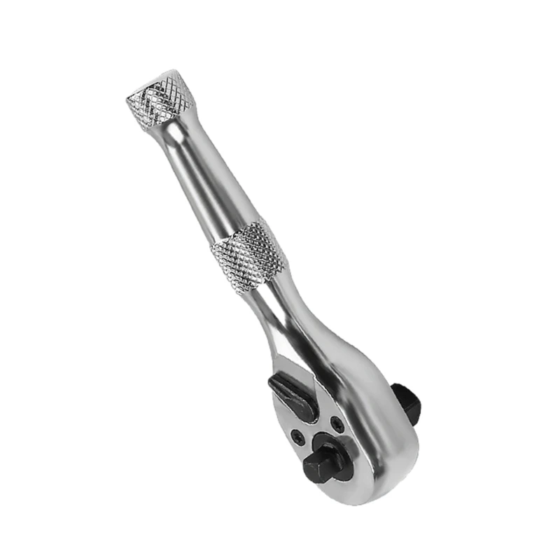 1/4 Inch Ratchet, Double Ended Ratchet Mini Ratchet Wrench, Socket Wrench, 72 Tooth Quick Release Dropship