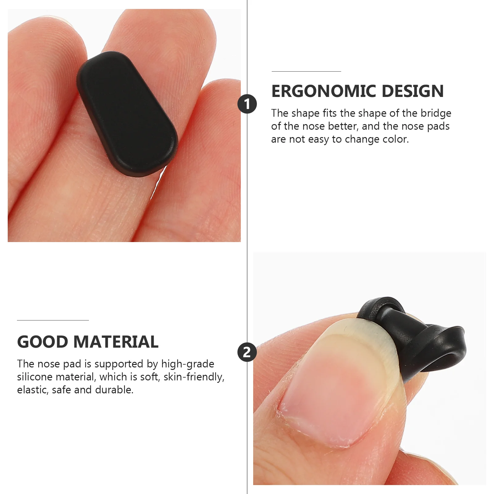 

12Pairs Eyeglass Nose Pads Silicone Anti-Slip Nose Cushion for Spectacles Soft Fit Support Long-Lasting Glasses Frame Silicone