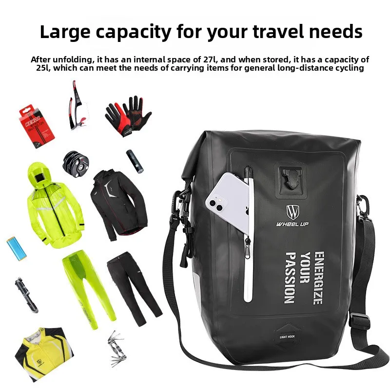 

Waterproof Large Capacity Bike Rear Seat Camel/Trunk Bag - For MTB Road Folding Bike Travel & Riding Storage