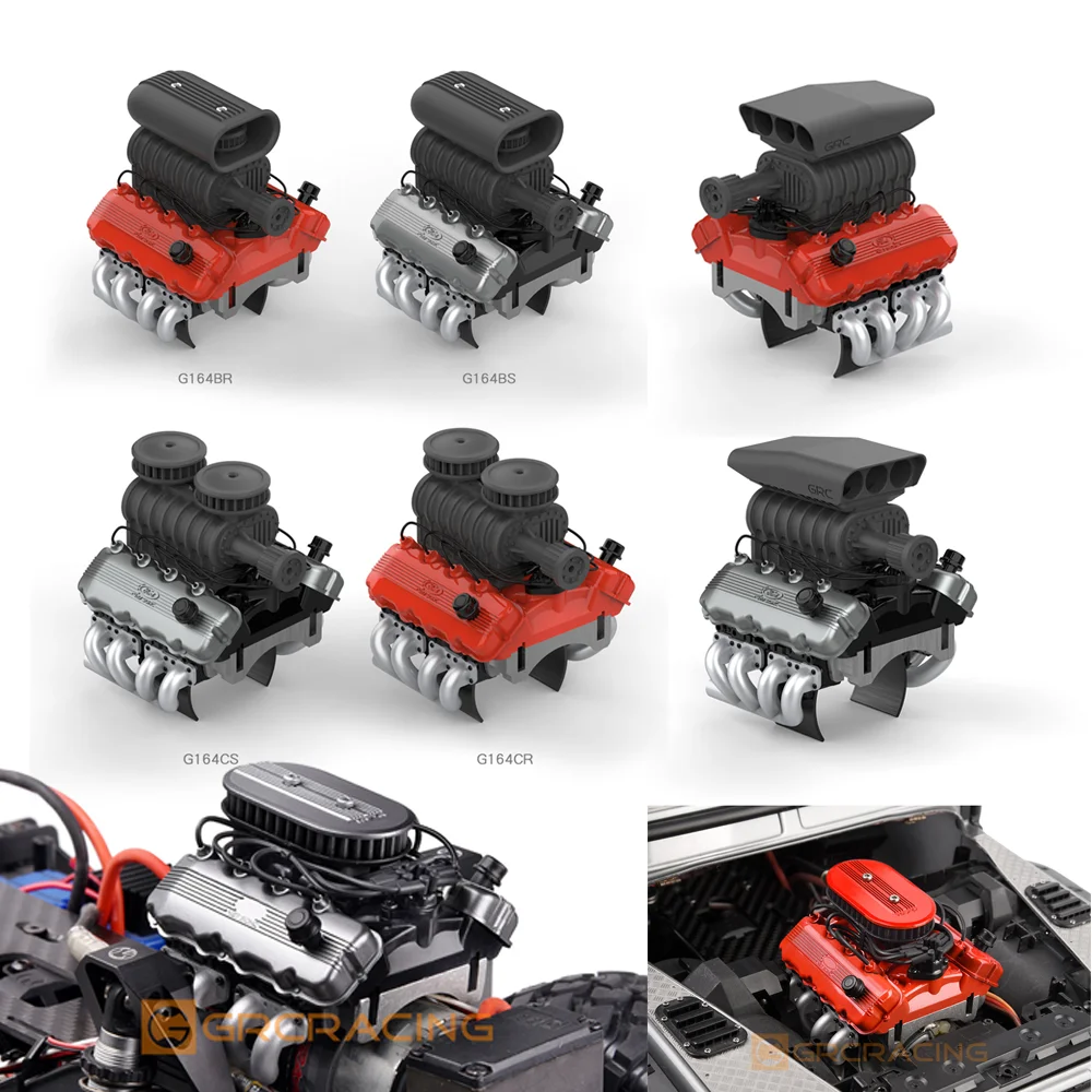 

Simulation V8 Engine Hood Fan Radiator for 1/10 RC Crawler Car Traxxas TRX4 Defender Bronco AXIAL SCX10 RC4WD D90 Wraith Jeep